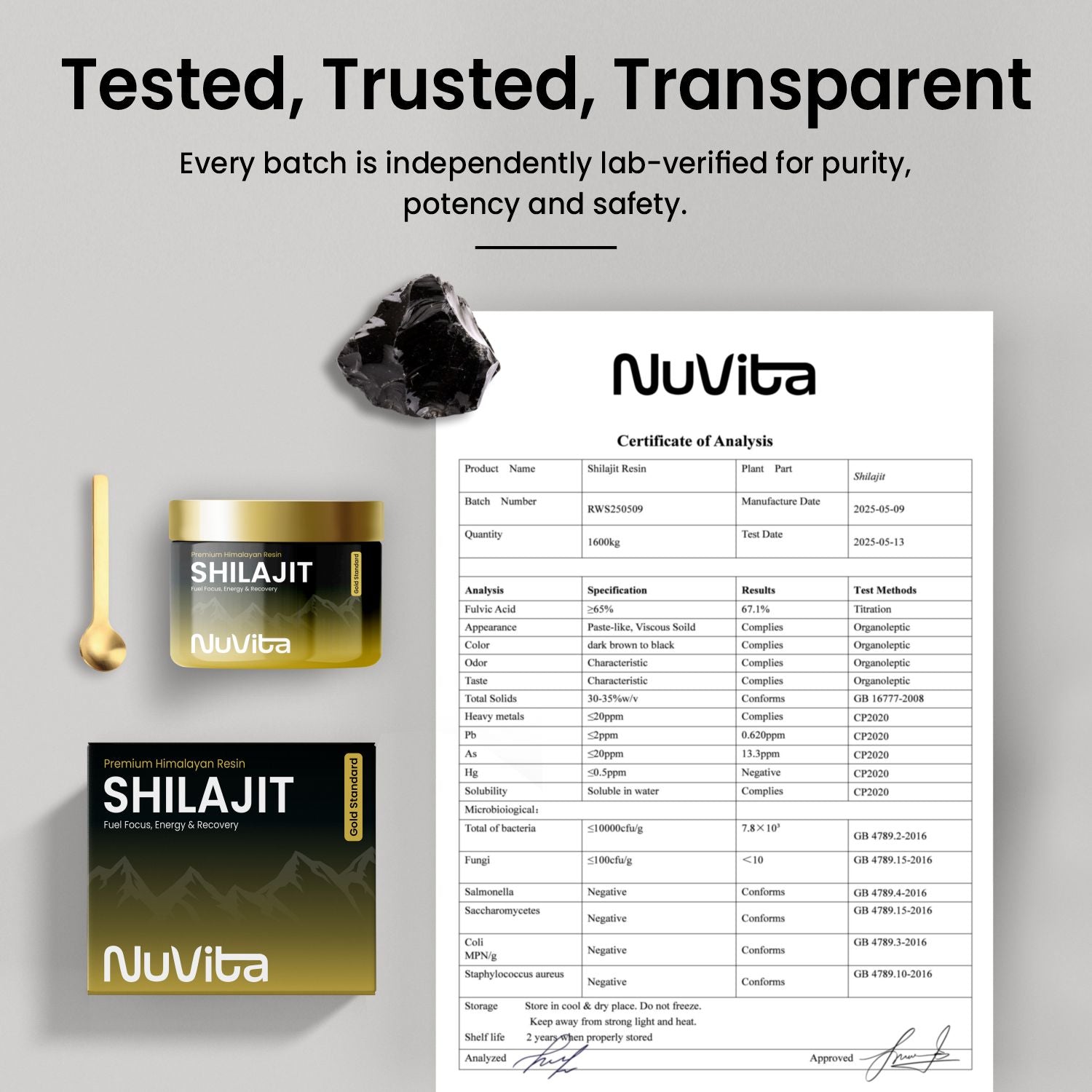 Pure Shilajit | Natural Himalayan Gold Standard Mineral Complex | 50g